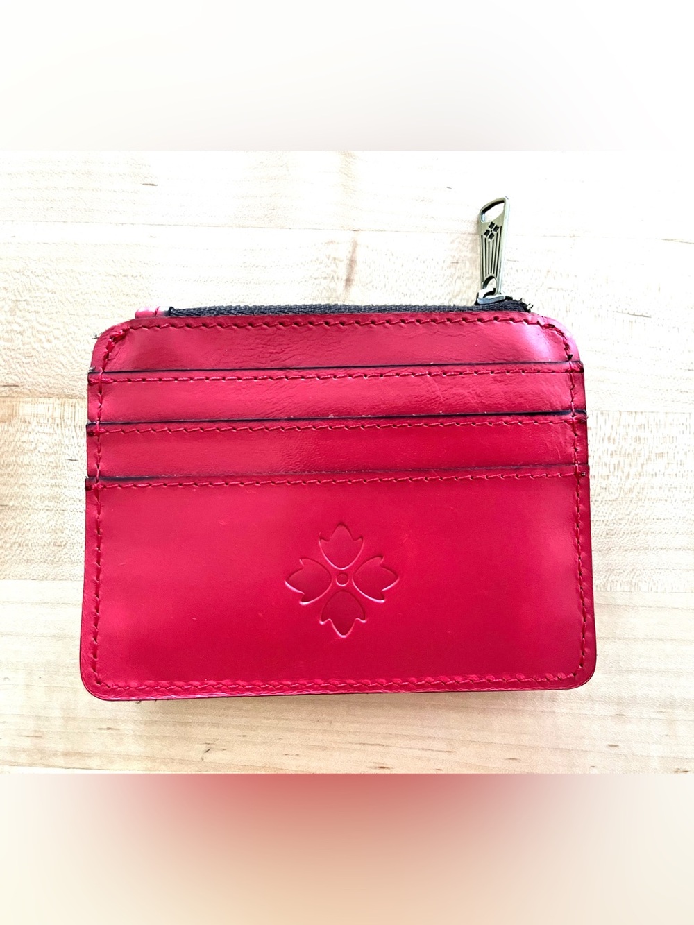 Patricia Nash Cassis ID Case Card Wallet in the Berry Red colorway